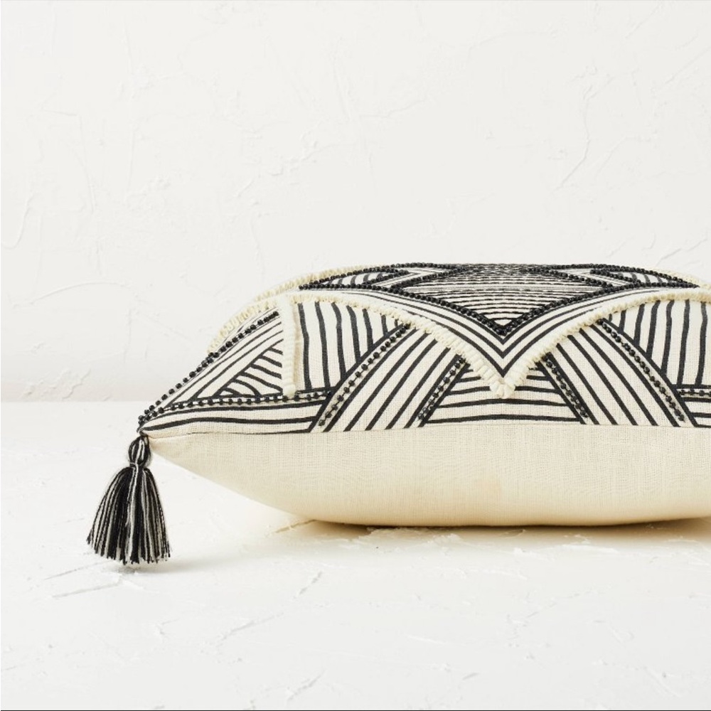Sold Out Opalhouse Square Embellished Geometric Decorative Throw Pillow NWT - Picture 3 of 4